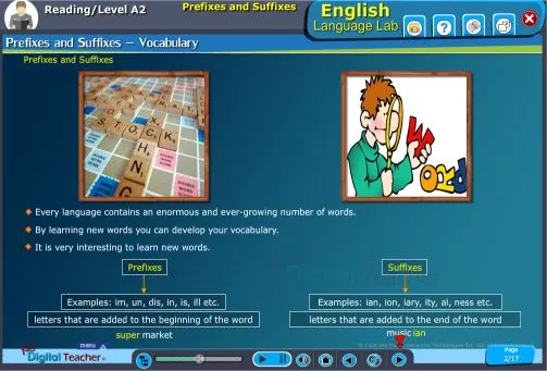 Reading level a2 prefixes and suffixes